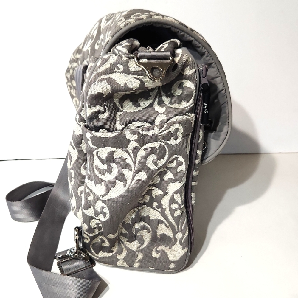 Petunia Pickle Bottom Backpack Diaper Bag Gray & Cream - Picture 6 of 10